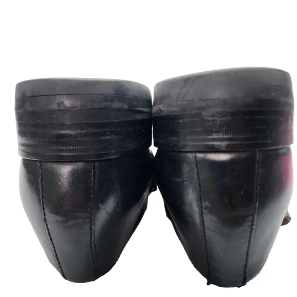 Cole Haan Black Leather Monk Strap Shoes  10M