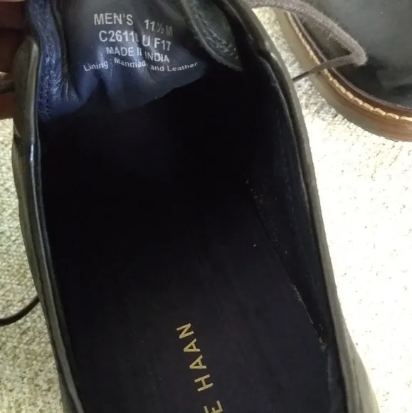Cole Haan Black Leather Oxford Shoes