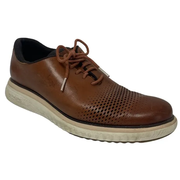 Cole Haan Brown Leather Sneakers Oxford Dress Shoes Zero Grand 360 Mens Size 9
