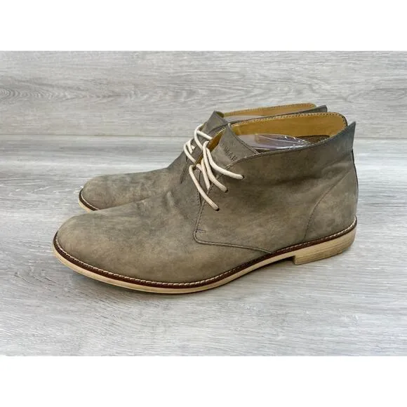 Cole Haan C13789 Men's US 10.5M Gray Distressed Suede Leather Ankle Chukka Boot