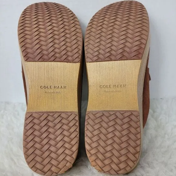 Cole Haan Cloudfeel Womens Clog Size 9.5 B Brown Suede Shoes