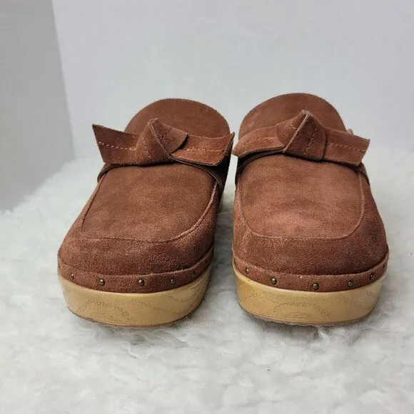 Cole Haan Cloudfeel Womens Clog Size 9.5 B Brown Suede Shoes