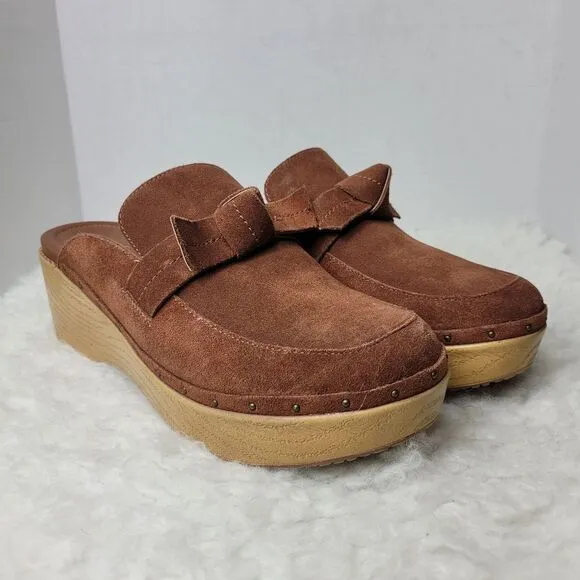 Cole Haan Cloudfeel Womens Clog Size 9.5 B Brown Suede Shoes