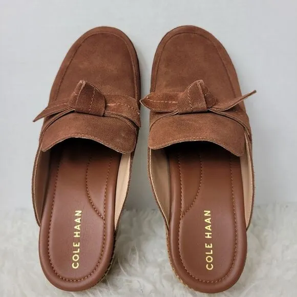 Cole Haan Cloudfeel Womens Clog Size 9.5 B Brown Suede Shoes