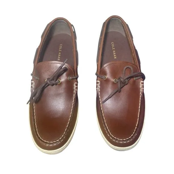 Cole Haan deck shoes boat shoes leather brown mens sz 12 Excellent!