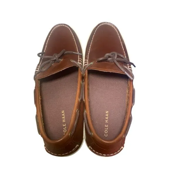 Cole Haan deck shoes boat shoes leather brown mens sz 12 Excellent!