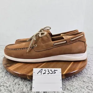 Cole Haan Grand Atlantic British Tan Suede Casual Lifestyle Boat Shoes Mens 12 M