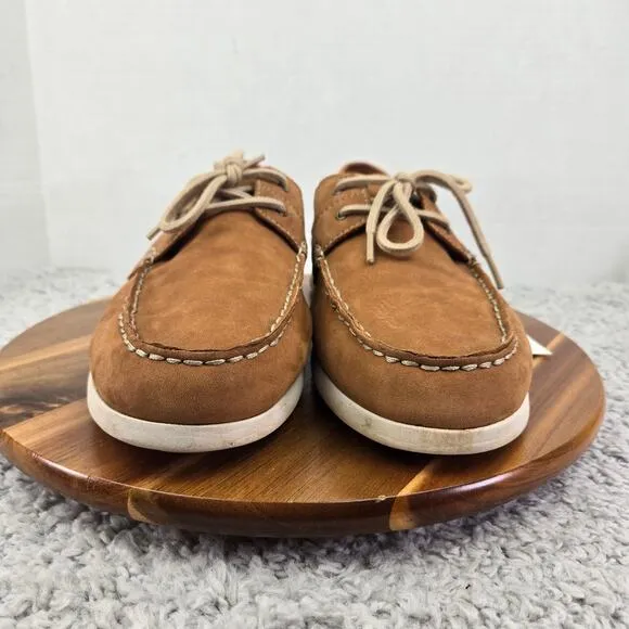 Cole Haan Grand Atlantic British Tan Suede Casual Lifestyle Boat Shoes Mens 12 M