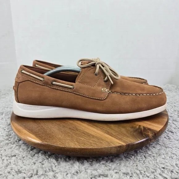 Cole Haan Grand Atlantic British Tan Suede Casual Lifestyle Boat Shoes Mens 12 M
