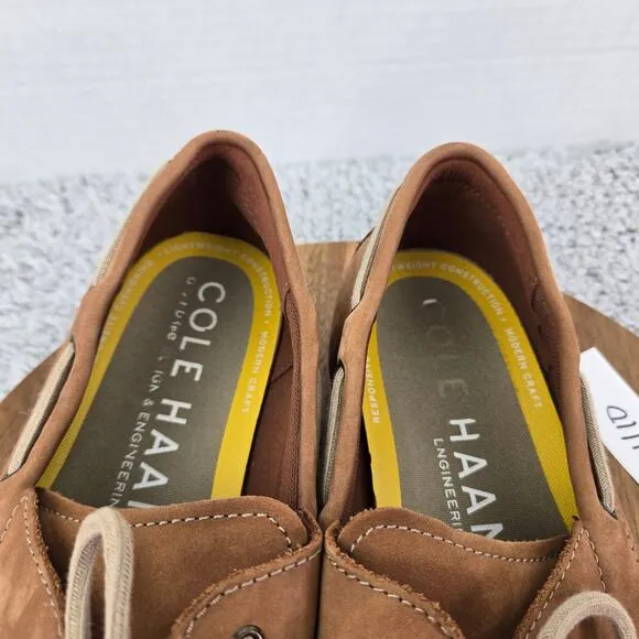 Cole Haan Grand Atlantic British Tan Suede Casual Lifestyle Boat Shoes Mens 12 M