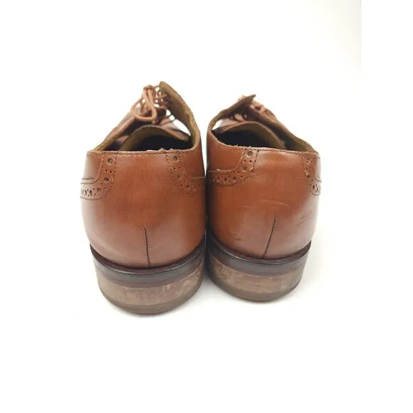 Cole Haan Grand OS Brown Leather Wingtip Lace Up Oxfords Shoes Men's 13 M
