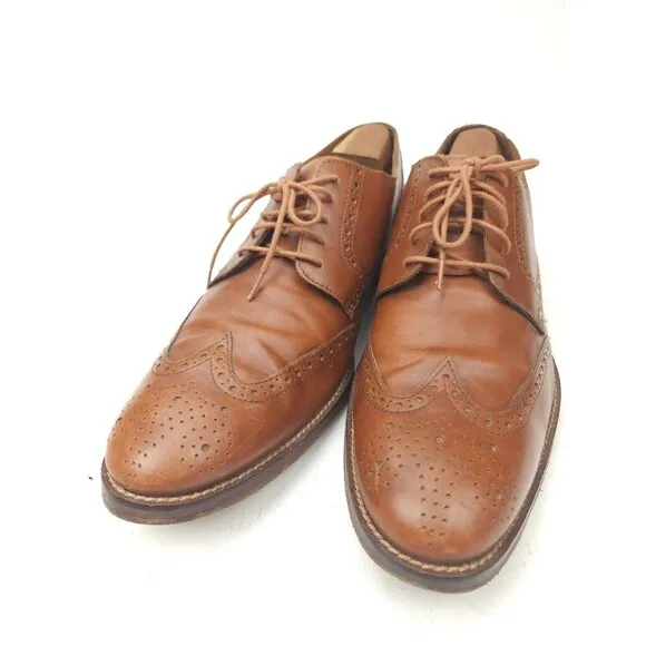 Cole Haan Grand OS Brown Leather Wingtip Lace Up Oxfords Shoes Men's 13 M