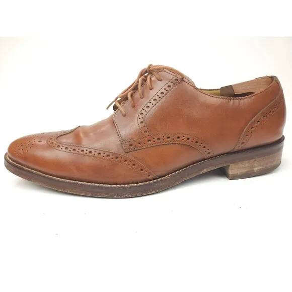 Cole Haan Grand OS Brown Leather Wingtip Lace Up Oxfords Shoes Men's 13 M