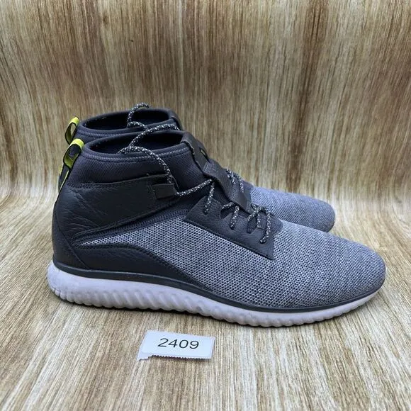 Cole Haan GrandMotion Mid Men's Size 10 M Sneakers‎ Grey Knit Shoes C30662