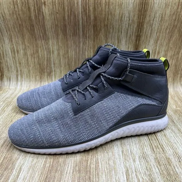 Cole Haan GrandMotion Mid Men's Size 10 M Sneakers‎ Grey Knit Shoes C30662