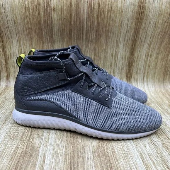 Cole Haan GrandMotion Mid Men's Size 10 M Sneakers‎ Grey Knit Shoes C30662