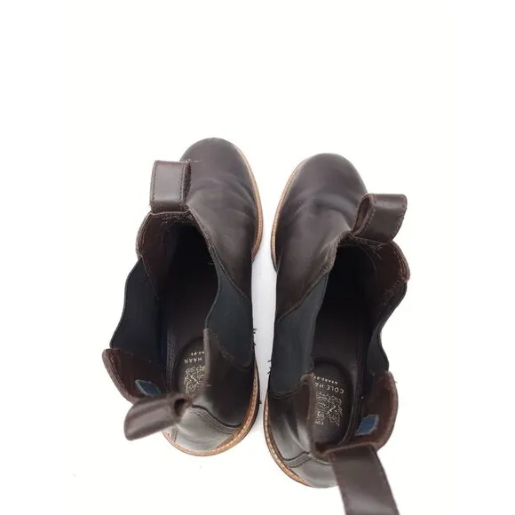 Cole Haan Grand.OS Mens Brown Leather Chelsea Ankle Boots Shoes Size 11 M