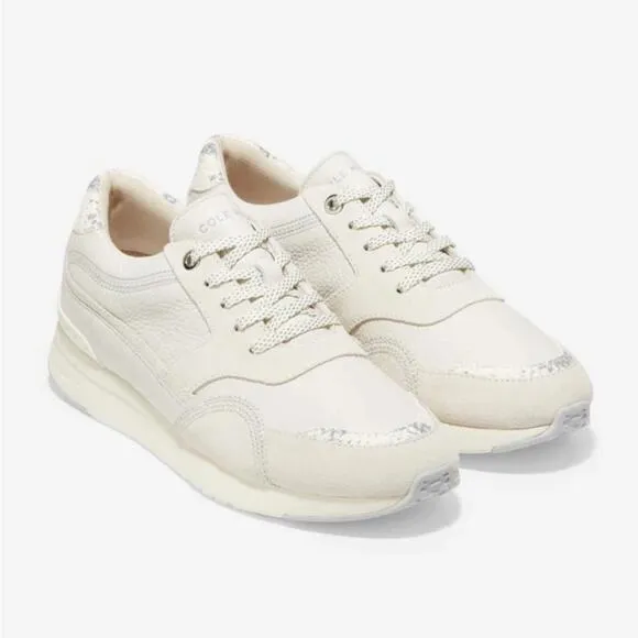 Cole Haan Grandpro Women’s Downtown Sneaker Ivory Python Size 8 White Shoes