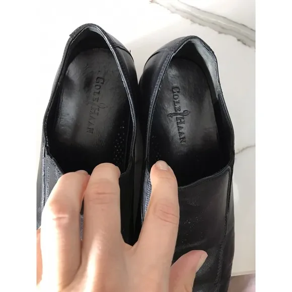 Cole Haan Mens Air Stylar Loafer Black Leather 9.5 M Dress Shoes Rts $99
