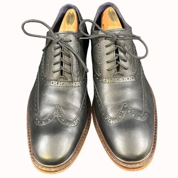Cole Haan Men's Black Leather Wing Tip Shoes/Oxfords Sz 13M SKU 5288