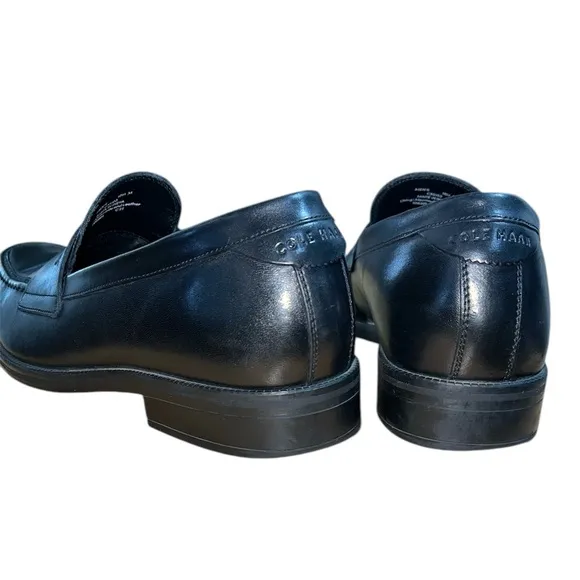 Cole Haan Men's Modern Essentials Black LeatherPenny Loafers Size 10.5 C35103