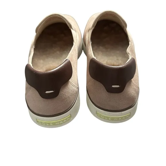 Cole Haan Men's Nantucket 2.0 Slipon Sneaker Birch Beige Suede Wool Shoes 8.5 M
