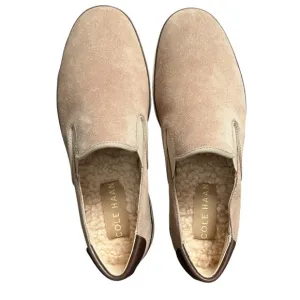 Cole Haan Men's Nantucket 2.0 Slipon Sneaker Birch Beige Suede Wool Shoes 8.5 M