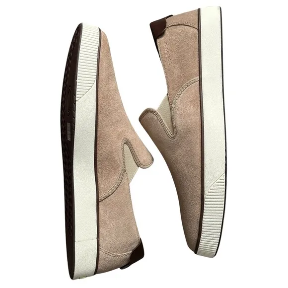 Cole Haan Men's Nantucket 2.0 Slipon Sneaker Birch Beige Suede Wool Shoes 8.5 M