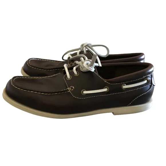 Cole Haan Pinch Road Trip Boat Shoes Brown Leather Loafer Men's Size US 8.5M