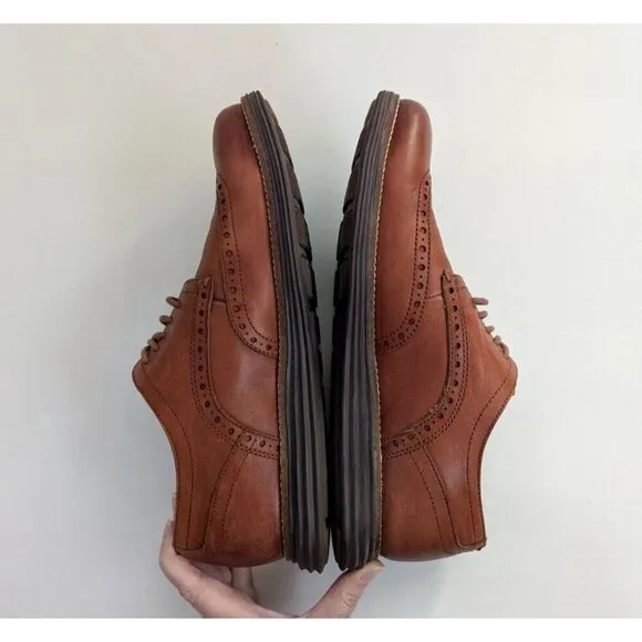 Cole Haan Øriginal Grand Wingtip Oxford Woodbury Java, Size 8 C26472