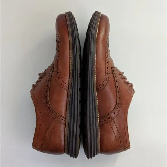Cole Haan Øriginal Grand Wingtip Oxford Woodbury Java, Size 8 C26472
