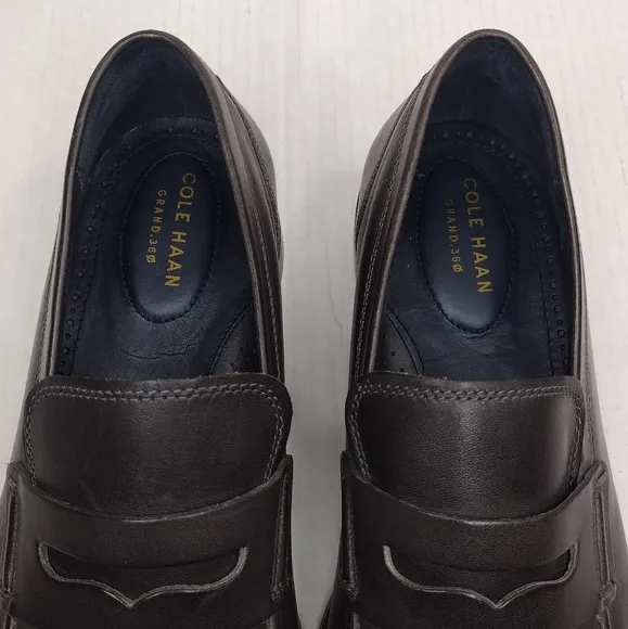Cole Haan Warner Grand 360 Leather Penny Slip On Loafers Dress Shoes Sz 10M