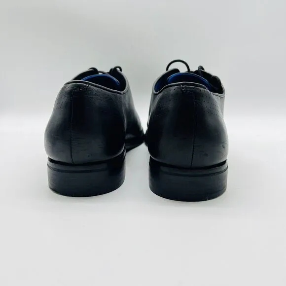Cole Haan Wingtip Oxford Mens 8.5 Black Laser Washington Grand OS Leather Shoes