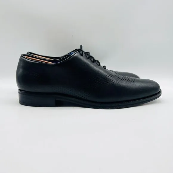 Cole Haan Wingtip Oxford Mens 8.5 Black Laser Washington Grand OS Leather Shoes
