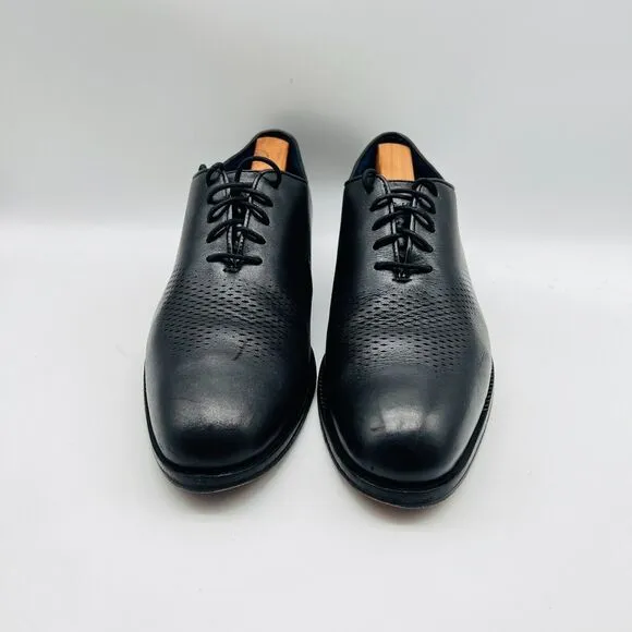 Cole Haan Wingtip Oxford Mens 8.5 Black Laser Washington Grand OS Leather Shoes