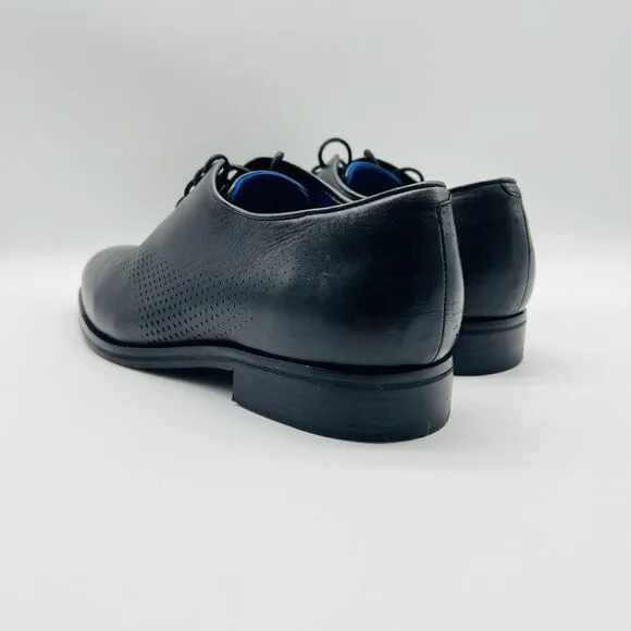 Cole Haan Wingtip Oxford Mens 8.5 Black Laser Washington Grand OS Leather Shoes