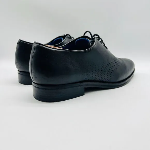 Cole Haan Wingtip Oxford Mens 8.5 Black Laser Washington Grand OS Leather Shoes