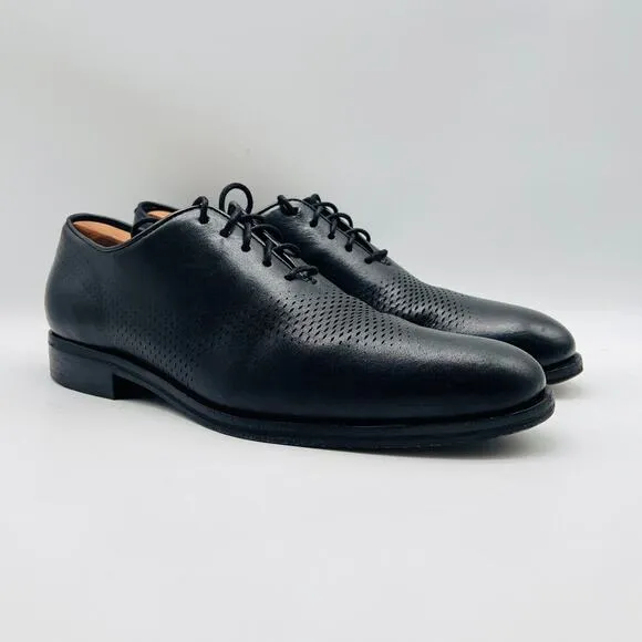 Cole Haan Wingtip Oxford Mens 8.5 Black Laser Washington Grand OS Leather Shoes