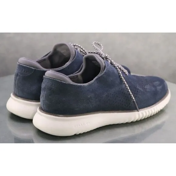 Cole Haan Zero Grand Laser Cut Men's Oxfords Dress Shoes Size 7 Leather Blue