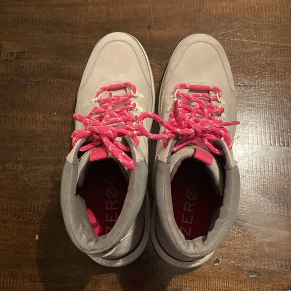 Cole Haan Zero Grand Pink and Gray hiking Boots with Athletic size 9.5