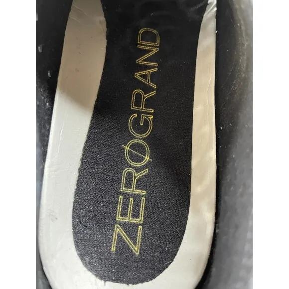 Cole Haan Zerogrand D44886 Women's Black Suede Leather Wing Tip Oxford Shoes 9
