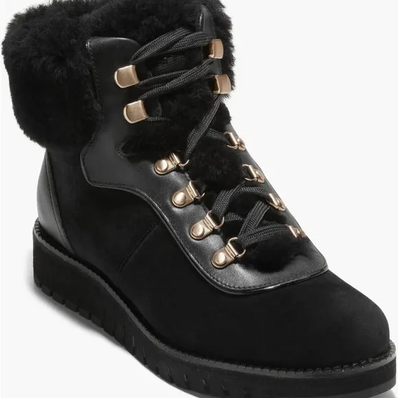 Cole Haan ZeroGrand Explore Upstate Waterproof Geunine Shearling Hiking Boot
