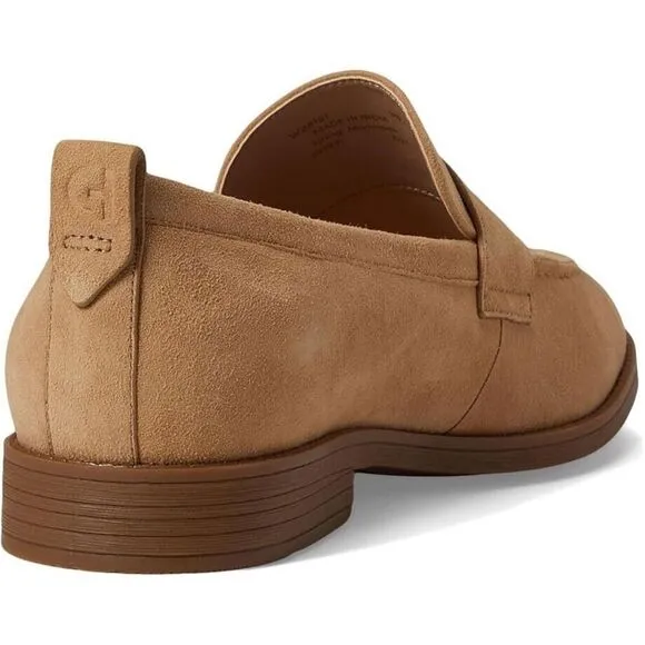 Cole Haan Stassi W28191 Women's US 8.5 Brown Suede Penny Loafer Shoes ZPO360