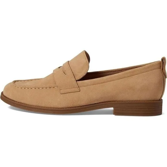Cole Haan Stassi W28191 Women's US 8.5 Brown Suede Penny Loafer Shoes ZPO360