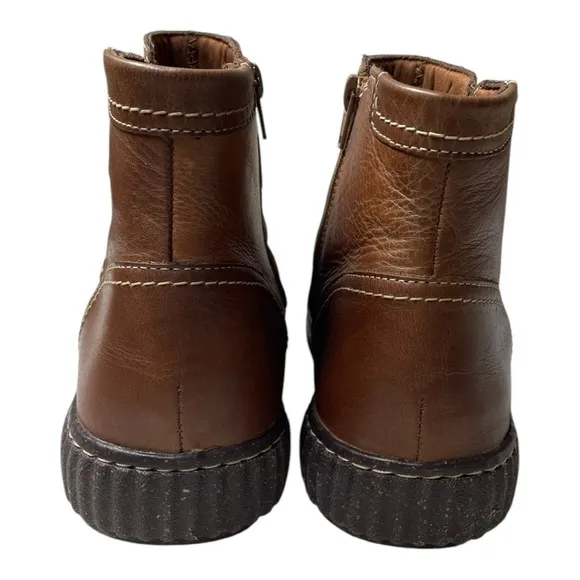 Collection By Clarks Women’s Caroline Orchid Brown Leather Ankle Boots