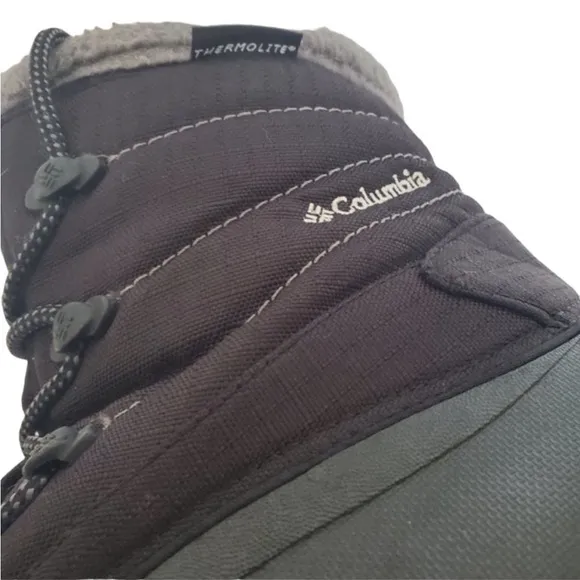 COLUMBIA CASCADIAN TRINITY BLACK THERMOLITE WINTER BOOTS SIZE 6 — NWOB