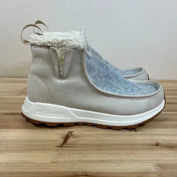 Columbia Landroamer Cozy winter boots womens 9 beige tan Leather NEW