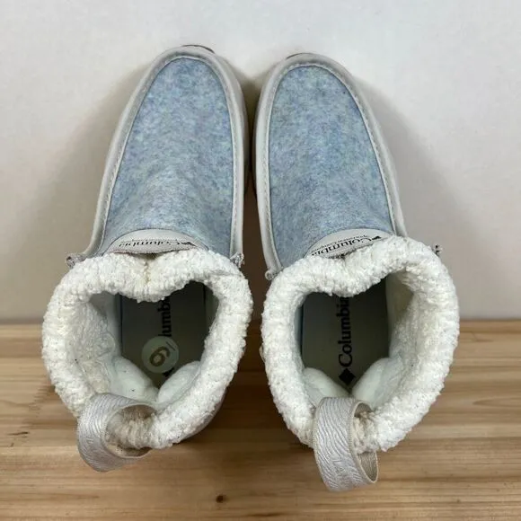 Columbia Landroamer Cozy winter boots womens 9 beige tan Leather NEW