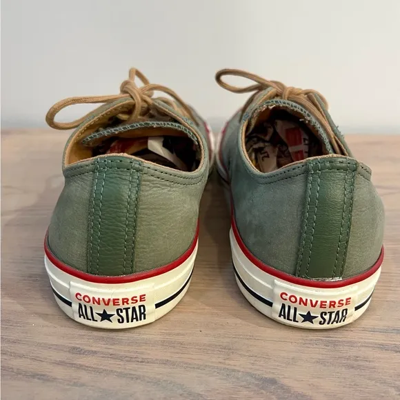 Converse All Star Dark Grey Leather Low Top Athletic Shoes