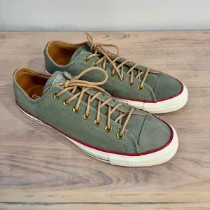 Converse All Star Dark Grey Leather Low Top Athletic Shoes